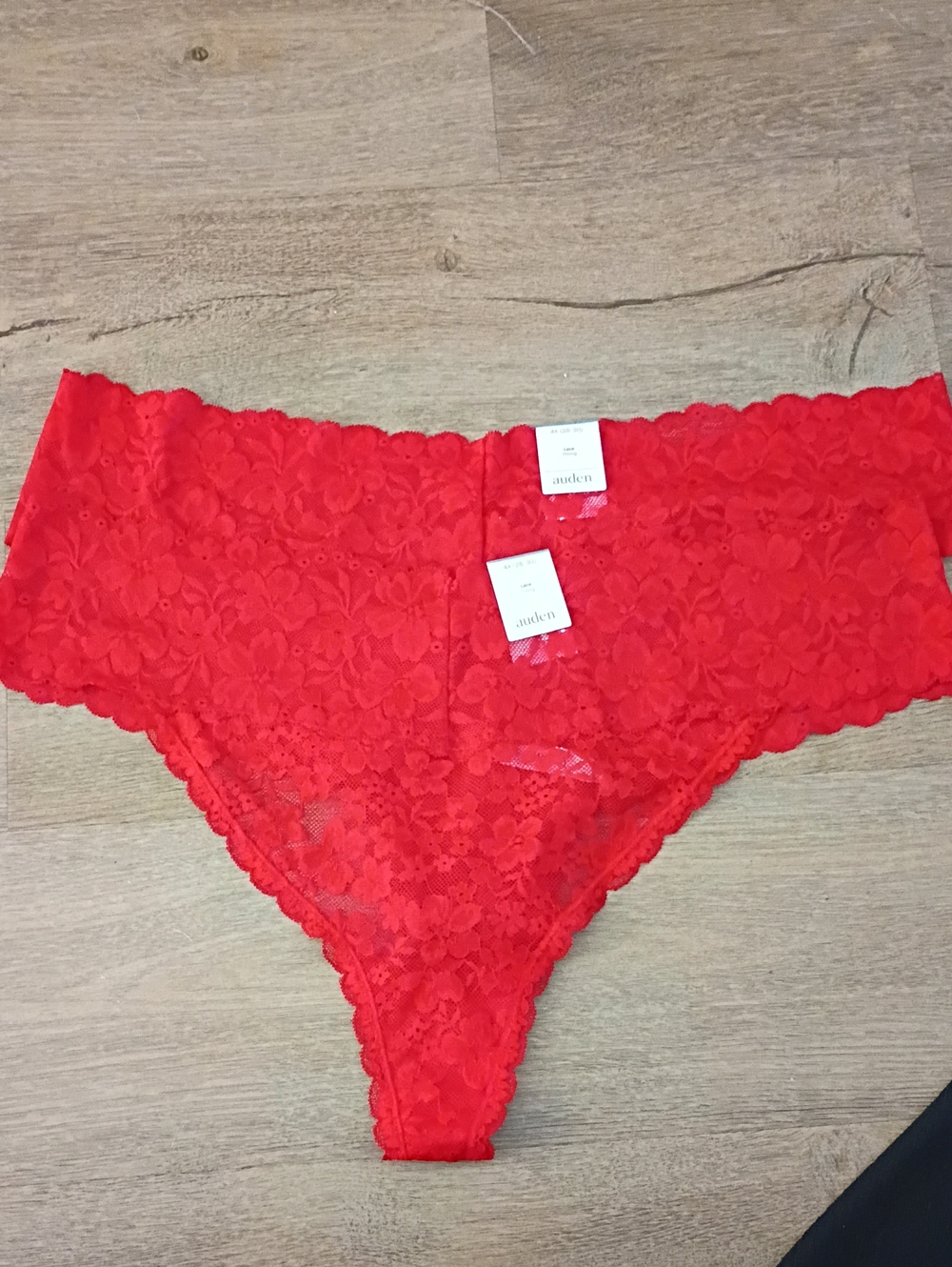 Auden Red Floral Lace Thongs Panty